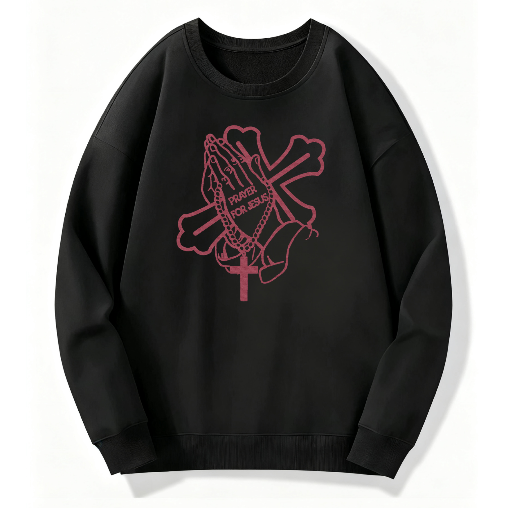 Praying Hands Cross Classic Sweatshirt - Image 4
