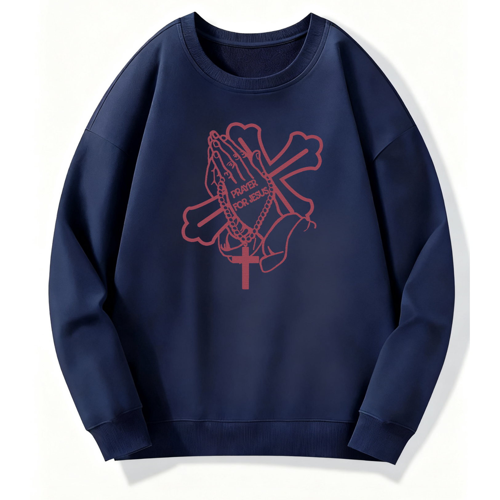 Praying Hands Cross Classic Sweatshirt - Image 3